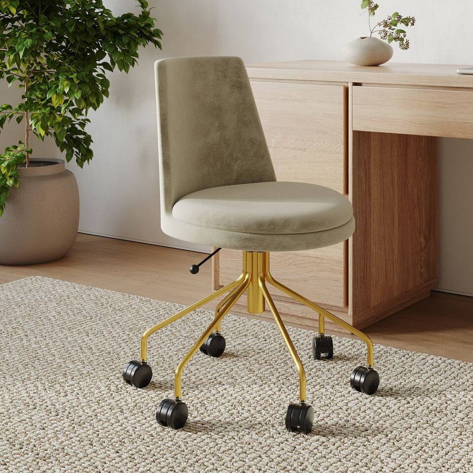 Finley Swivel Office Chair West Elm UK